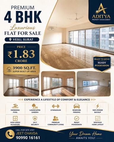 Aditya Property Management | Corporate Leasing Expert in Surat | Office, Showroom, Pre-Leased Investment & Residential project photo 3 in Vesu, Surat
