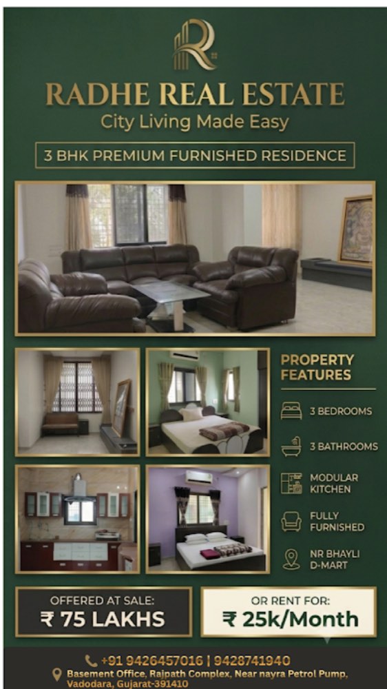 Radhe Real Estate in Vasna Bhayli, Vadodara